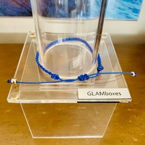 PINK by Victoria Secret royal blue adjustable bracelet silver tone